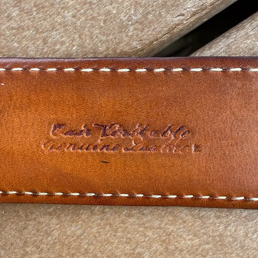 Losco Brown Leather Belt 34" - Picture 6 of 8